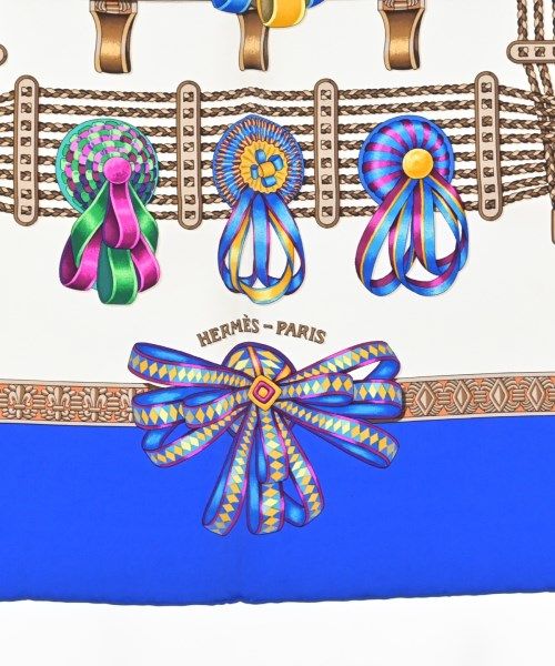 Hermes Bandana Scarf Blue — view 5