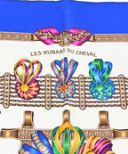 Hermes Bandana Scarf Blue — view 6