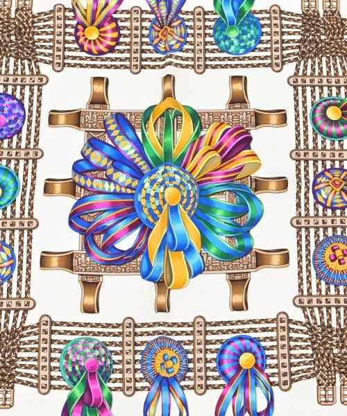 Hermes Bandana Scarf Blue — view 4