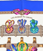 Hermes Bandana Scarf Blue — view 3