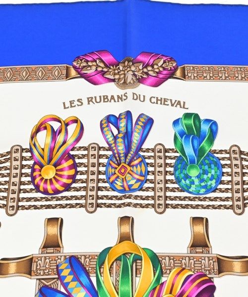 Hermes Bandana Scarf Blue — view 3