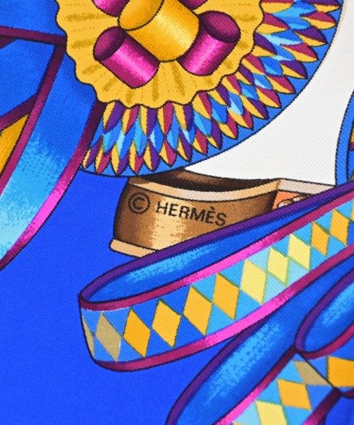 Hermes Bandana Scarf Blue — view 7