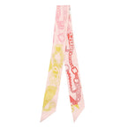 Hermes Scarf Twilly Silk Rose Narkle Red Yellow Boucle — view 2
