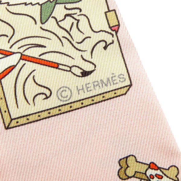 Hermes Scarf Twilly Silk Rose Narkle Vert Amande Multicolor Academia — view 6