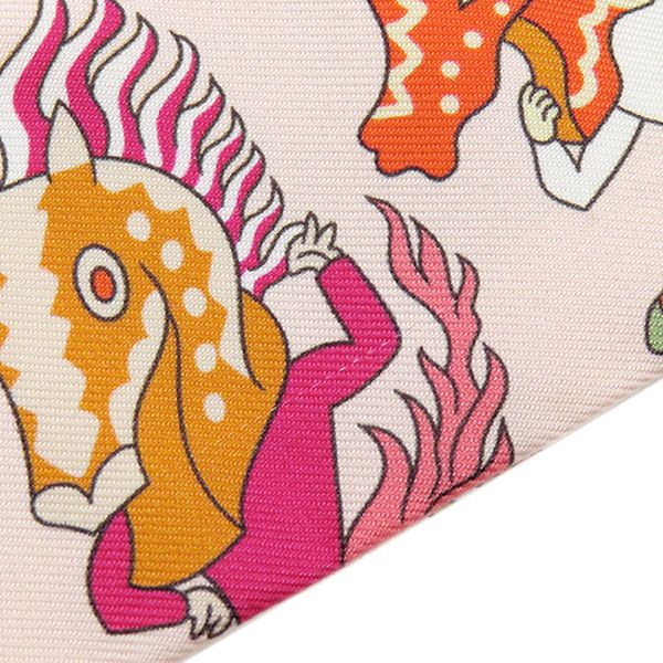 Hermes Scarf Twilly Silk Rose Narkle Vert Amande Multicolor Academia — view 4