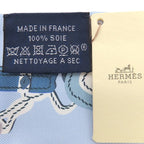 Hermes Scarf Twilly Silk Blue Ciel Cobalt Marine Bride de Gala Applique — view 3