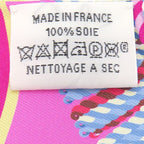 Hermes Scarf Twilly Silk Vert Amande Pink Yellow Epaulettes de Gala Ceremonial — view 4
