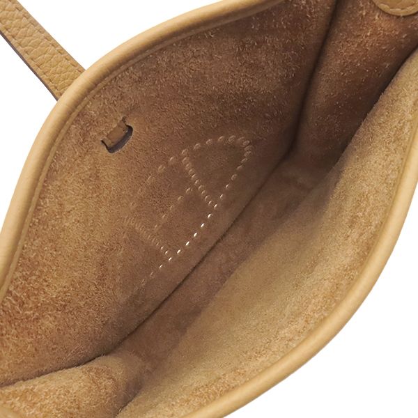 Hermes Shoulder Bag Evelyne 3 23 Taurillon Clemence Biscuit Silver Brown — view 6
