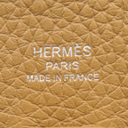 Hermes Shoulder Bag Evelyne 3 23 Taurillon Clemence Biscuit Silver Brown — view 7