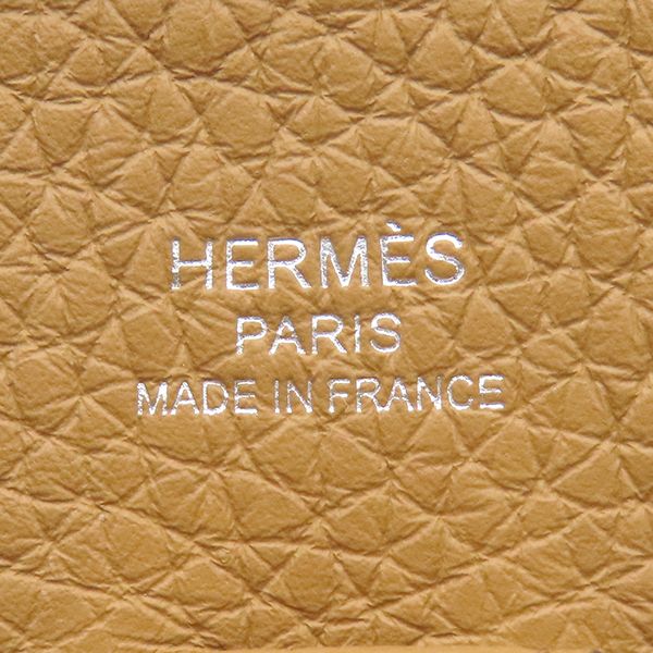 Hermes Shoulder Bag Evelyne 3 23 Taurillon Clemence Biscuit Silver Brown — view 7