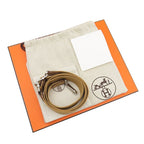 Hermes Shoulder Bag Evelyne 3 23 Taurillon Clemence Biscuit Silver Brown — view 8