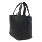 Hermes Handbag Picotin Lock 18 PM Taurillon Clemence Black Gold — view 3