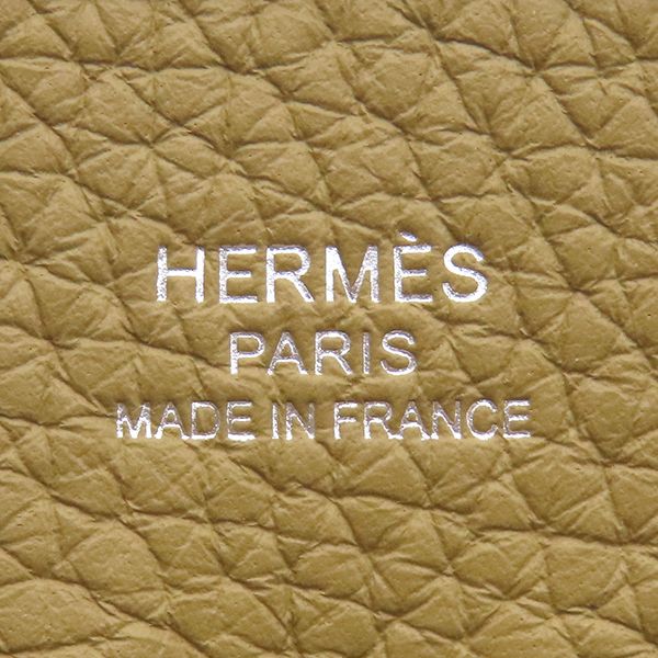Hermes Shoulder Bag Evelyne 3 23 Taurillon Clemence Dune Silver Brown — view 7