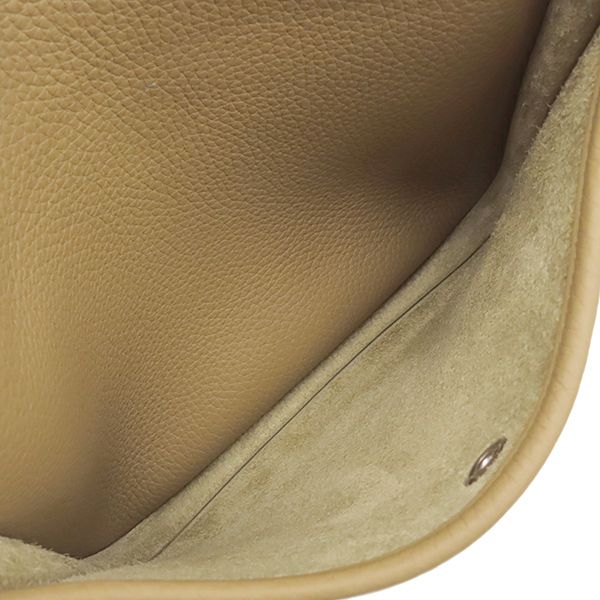 Hermes Shoulder Bag Evelyne 3 23 Taurillon Clemence Dune Silver Brown — view 5