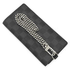 Louis Vuitton Wallet Portefeuille Accordion Damier Graphite Canvas Silver Chain — view 2