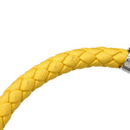 Hermes Bracelet Jumbo Leather Metal Yellow Silver Braided — view 4