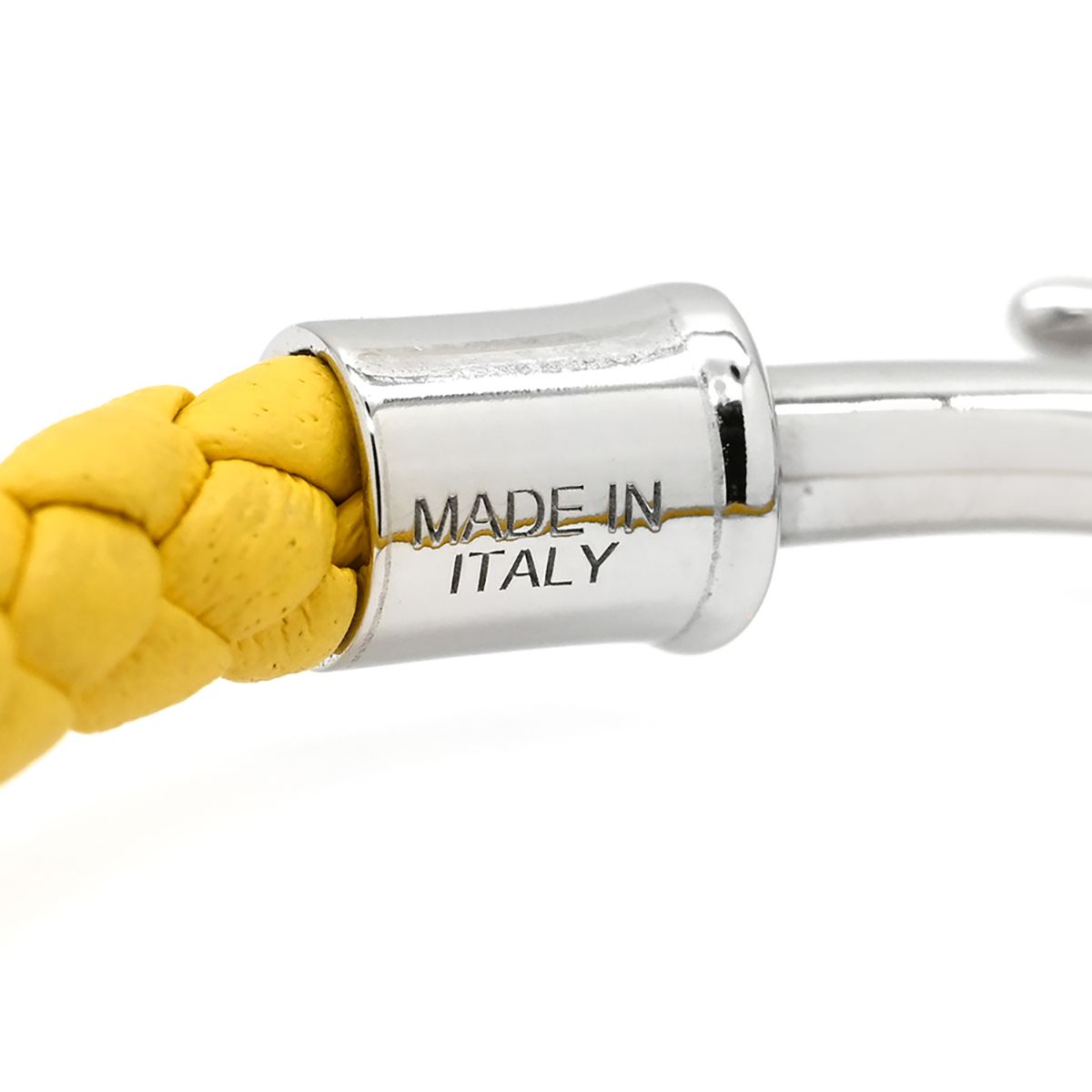 Hermes Bracelet Jumbo Leather Metal Yellow Silver Braided — view 5