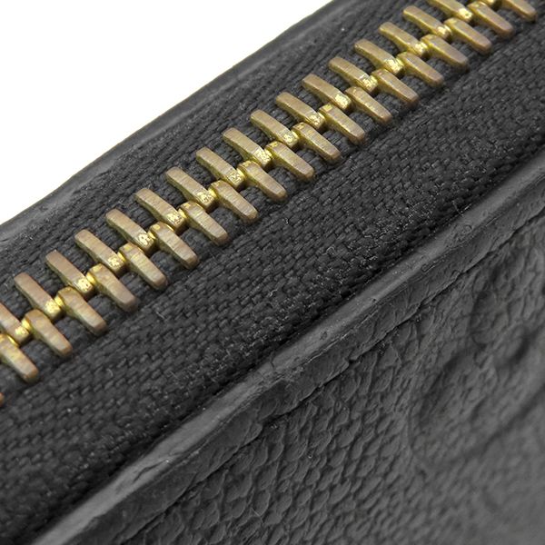 Louis Vuitton Wallet Portefeuille Clemence Monogram Empreinte Noir Gold Black — view 6