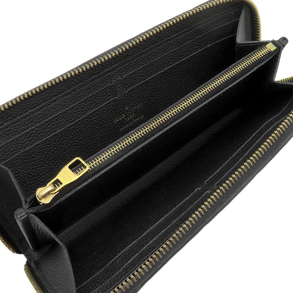 Louis Vuitton Wallet Portefeuille Clemence Monogram Empreinte Noir Gold Black — view 8