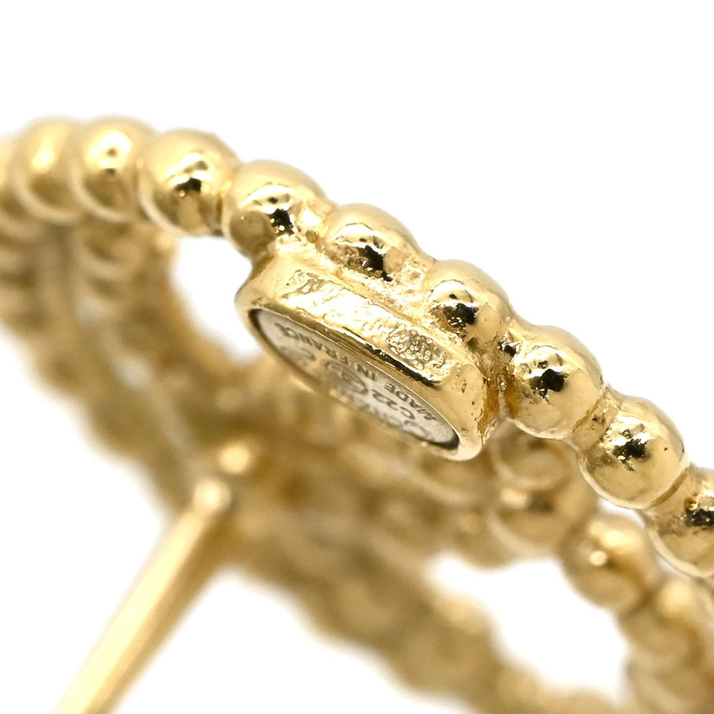 Chanel Earrings CC Logo Circle Gold Plated CC Mark Round — view 5
