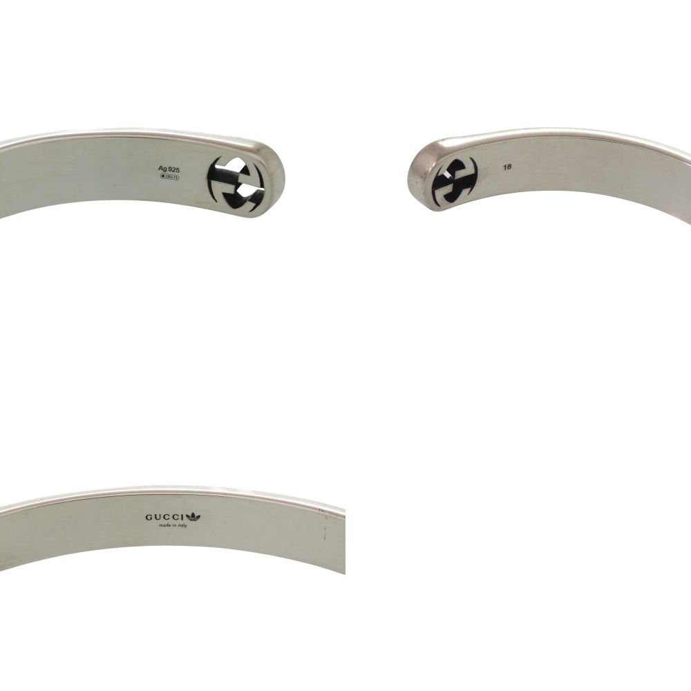 Gucci Adidas Collaboration 925 Sterling Silver Orange Bangle Bracelet — view 5