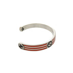 Gucci Adidas Collaboration 925 Sterling Silver Orange Bangle Bracelet — view 3