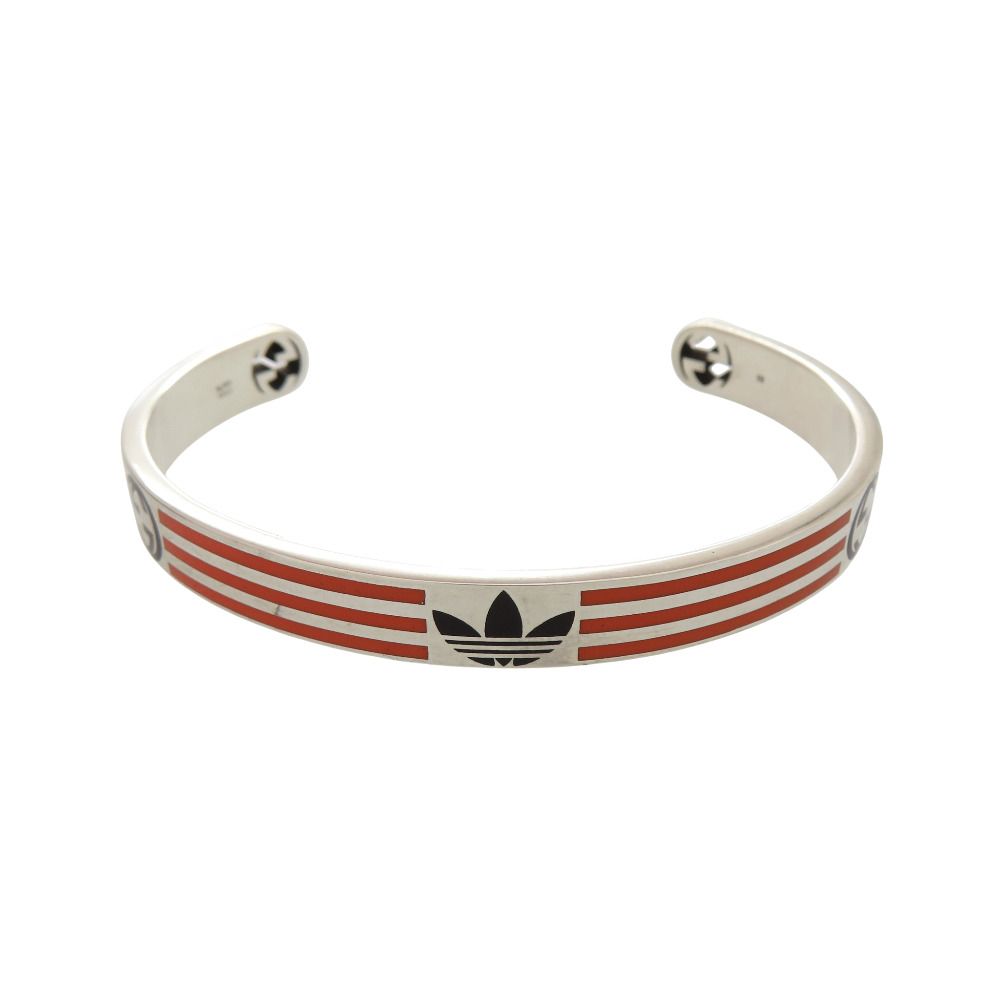 Gucci Adidas Collaboration 925 Sterling Silver Orange Bangle Bracelet