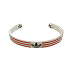 Gucci Adidas Collaboration 925 Sterling Silver Orange Bangle Bracelet