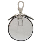 Gucci GG Embossed Pouch Key Holder Charm Silver Keychain — view 3