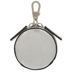 Gucci GG Embossed Pouch Key Holder Charm Silver Keychain