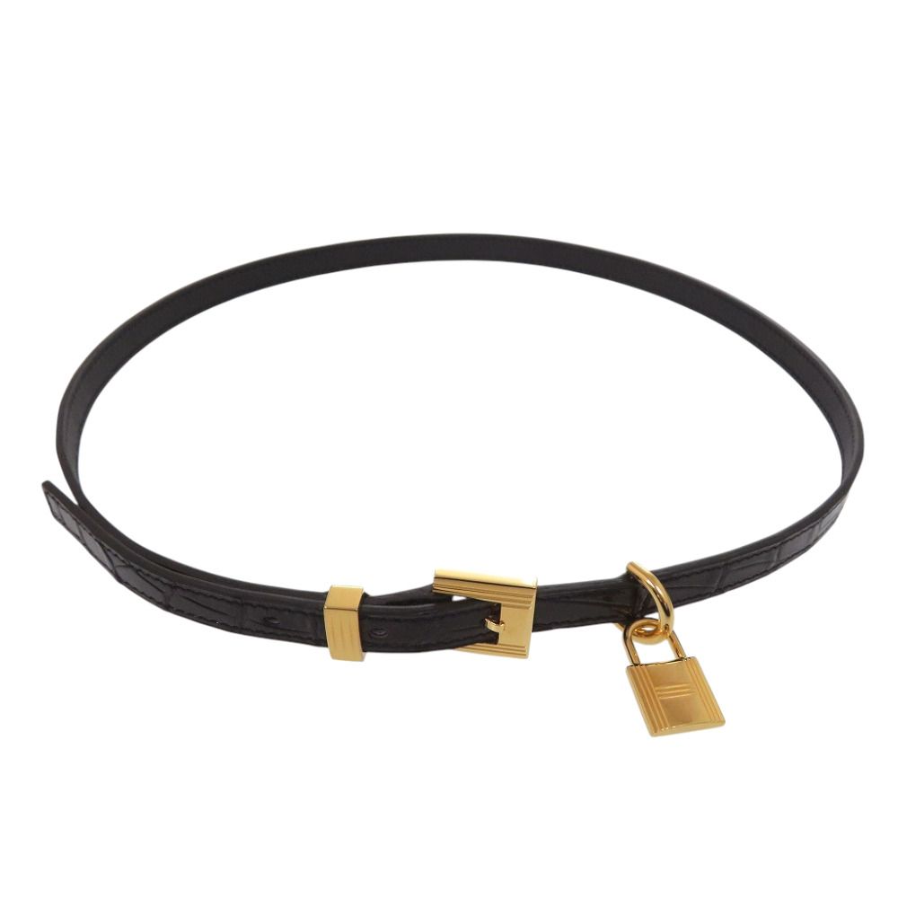 Hermes Lucky Belt Porosus Black — view 4