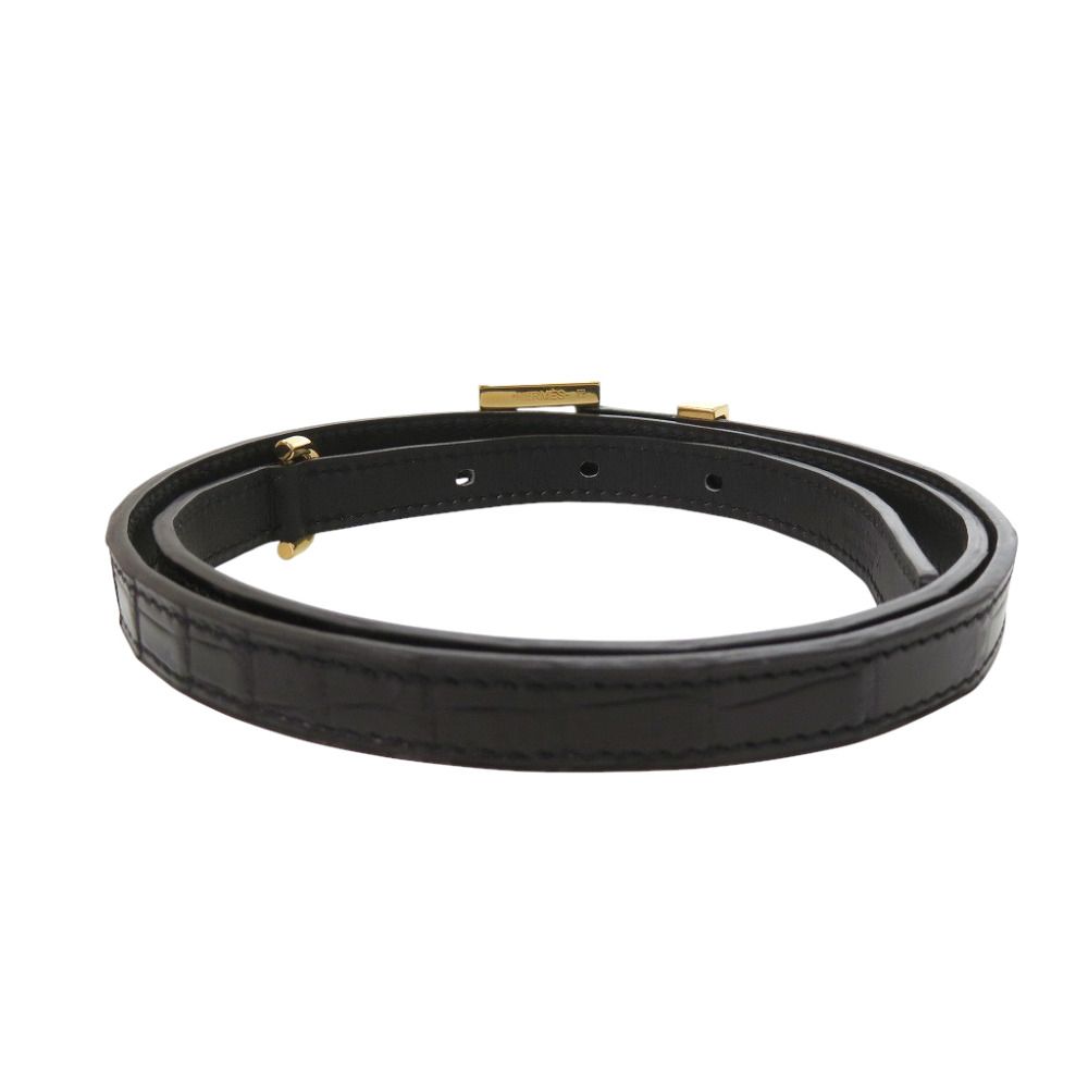 Hermes Lucky Belt Porosus Black — view 3