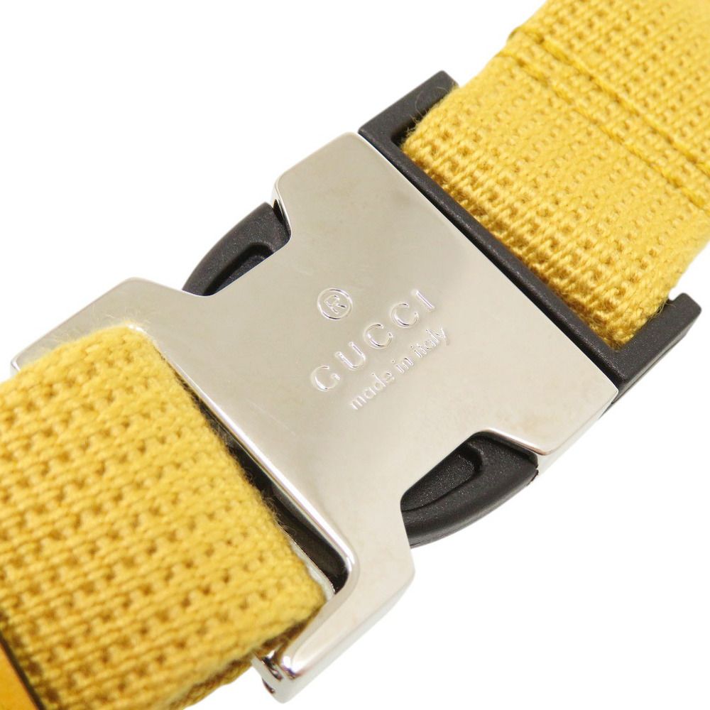 Gucci GG Embossed Leather Yellow Belt Bag — view 7