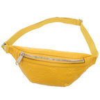 Gucci GG Embossed Leather Yellow Belt Bag