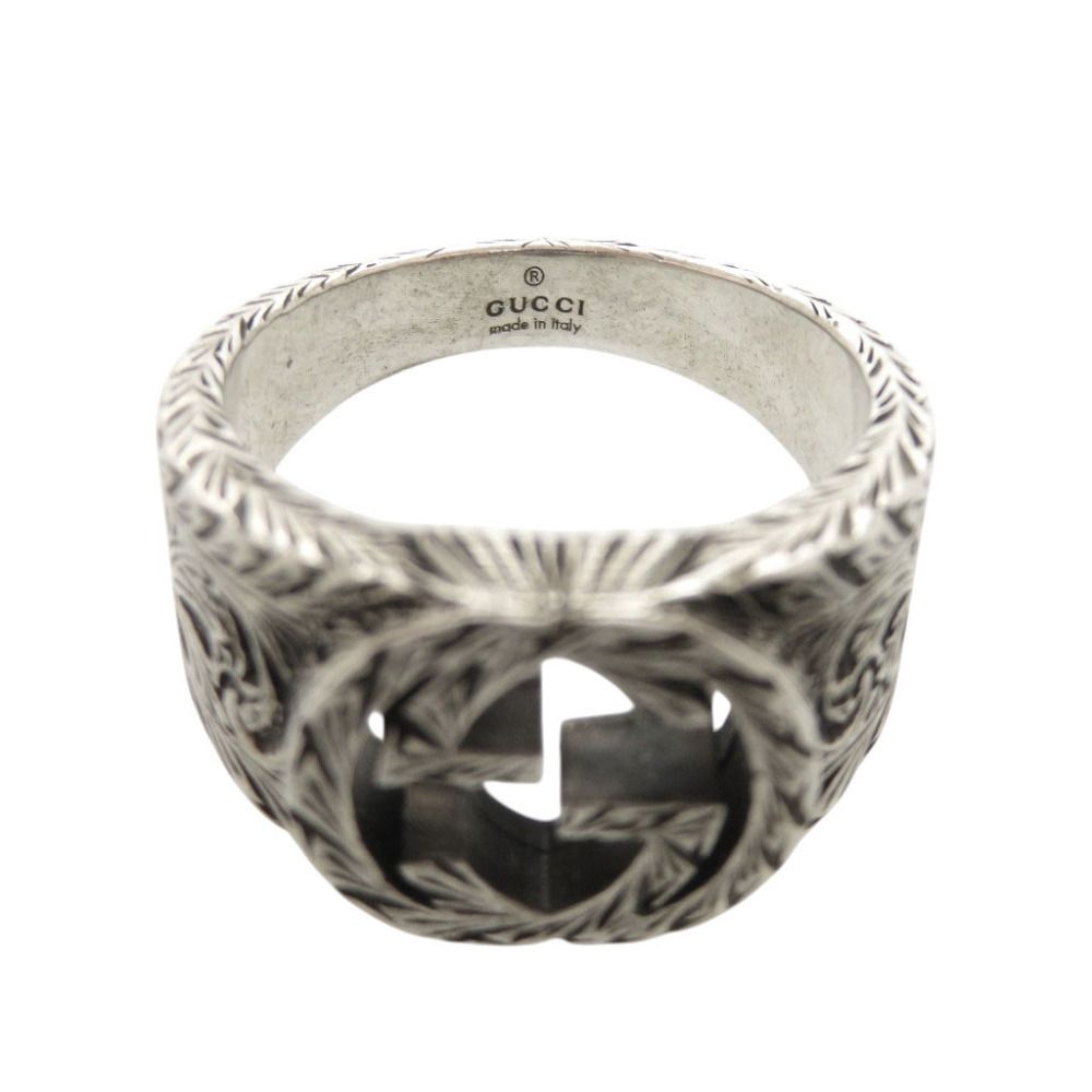 Gucci Interlocking G Arabesque 925 Sterling Silver Ring — view 5