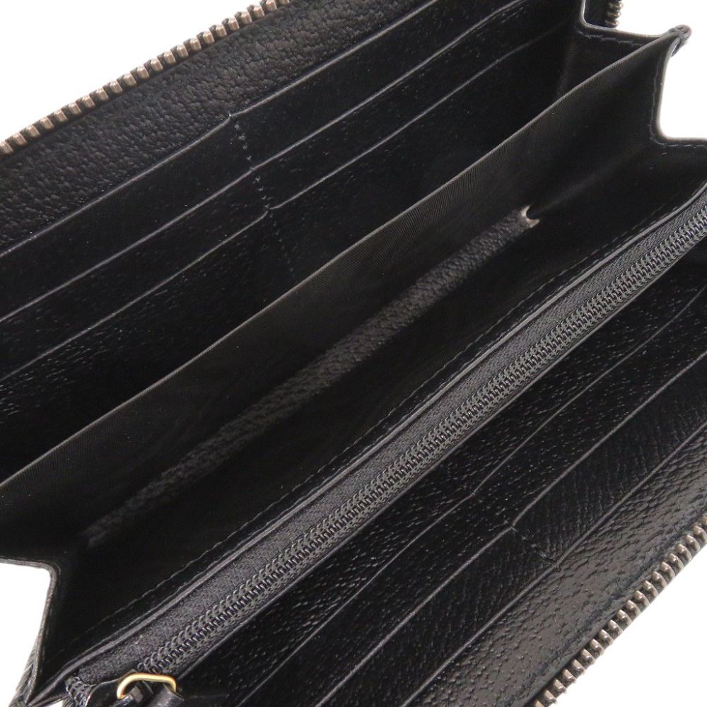 Gucci Animalier Leather Black Zip Around Wallet — view 5