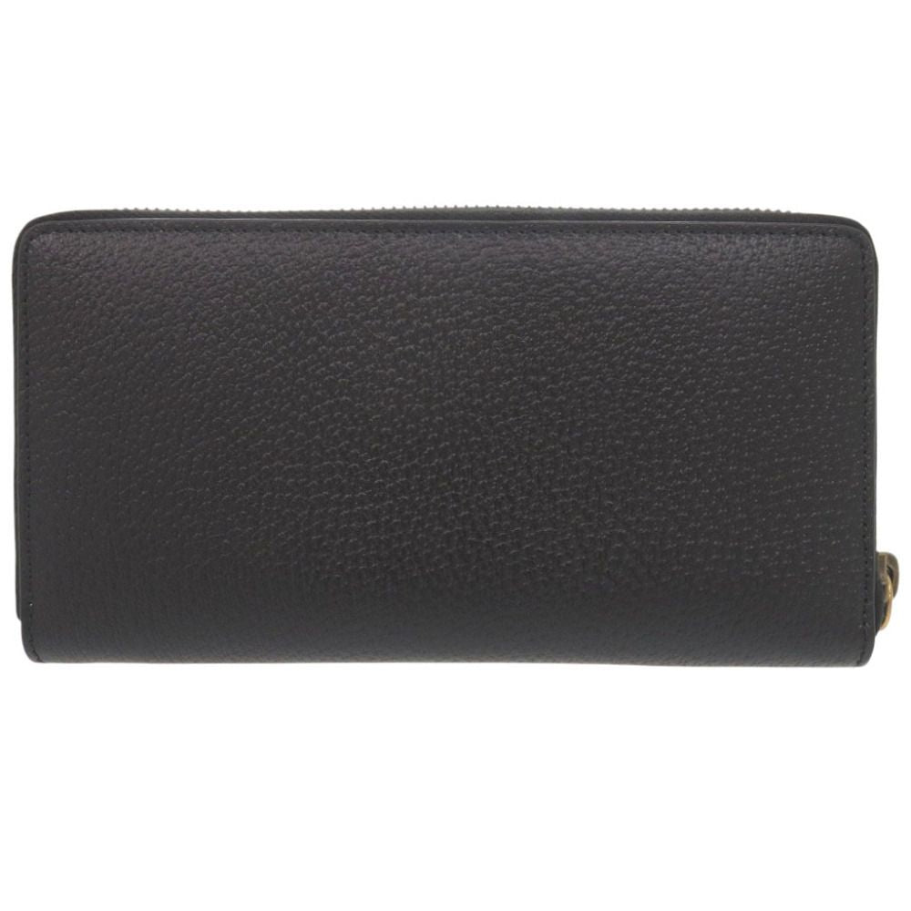 Gucci Animalier Leather Black Zip Around Wallet — view 3