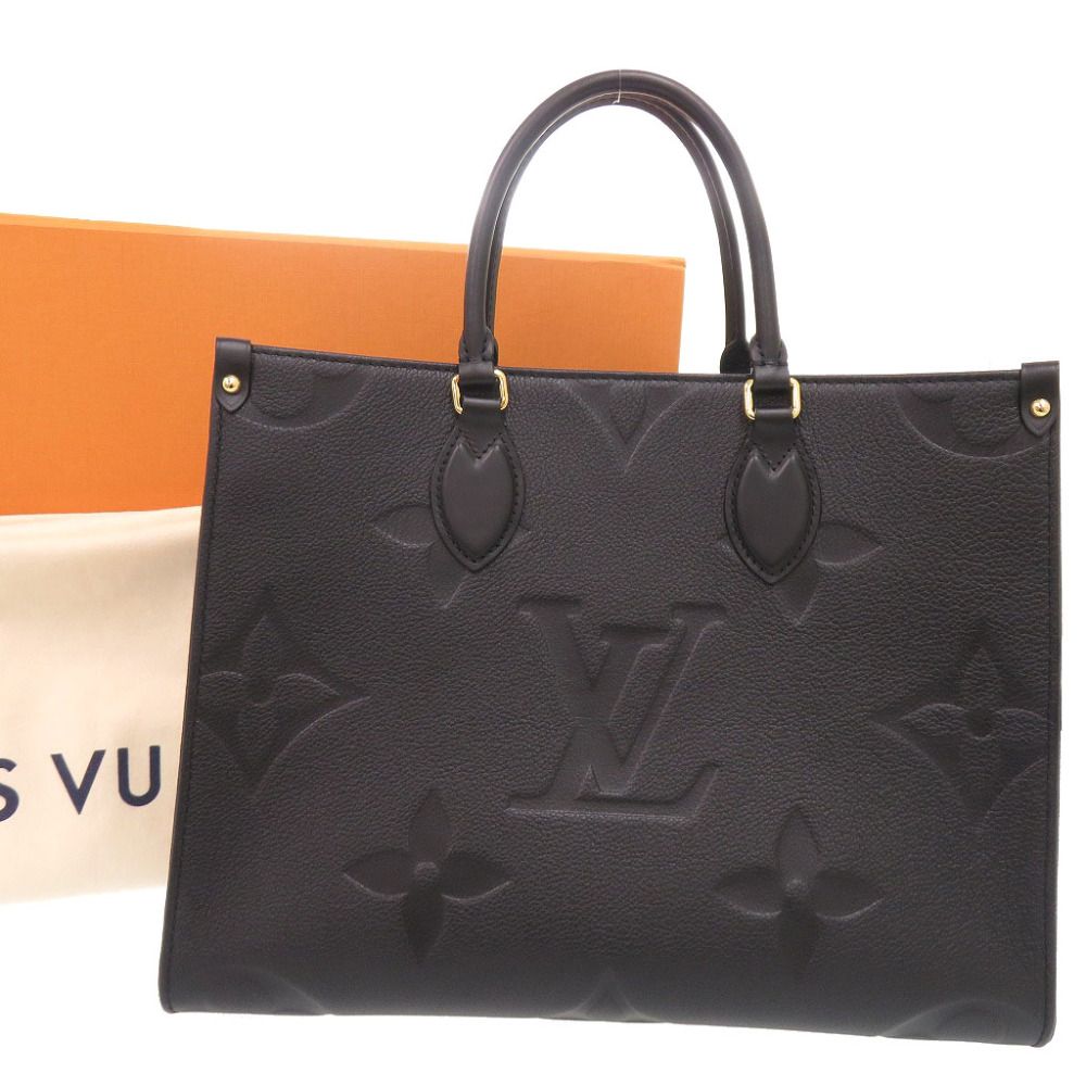 Louis Vuitton on the Go MM Monogram Empreinte Noir 2-Way Tote Black — view 2