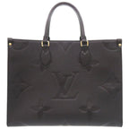 Louis Vuitton on the Go MM Monogram Empreinte Noir 2-Way Tote Black — view 3