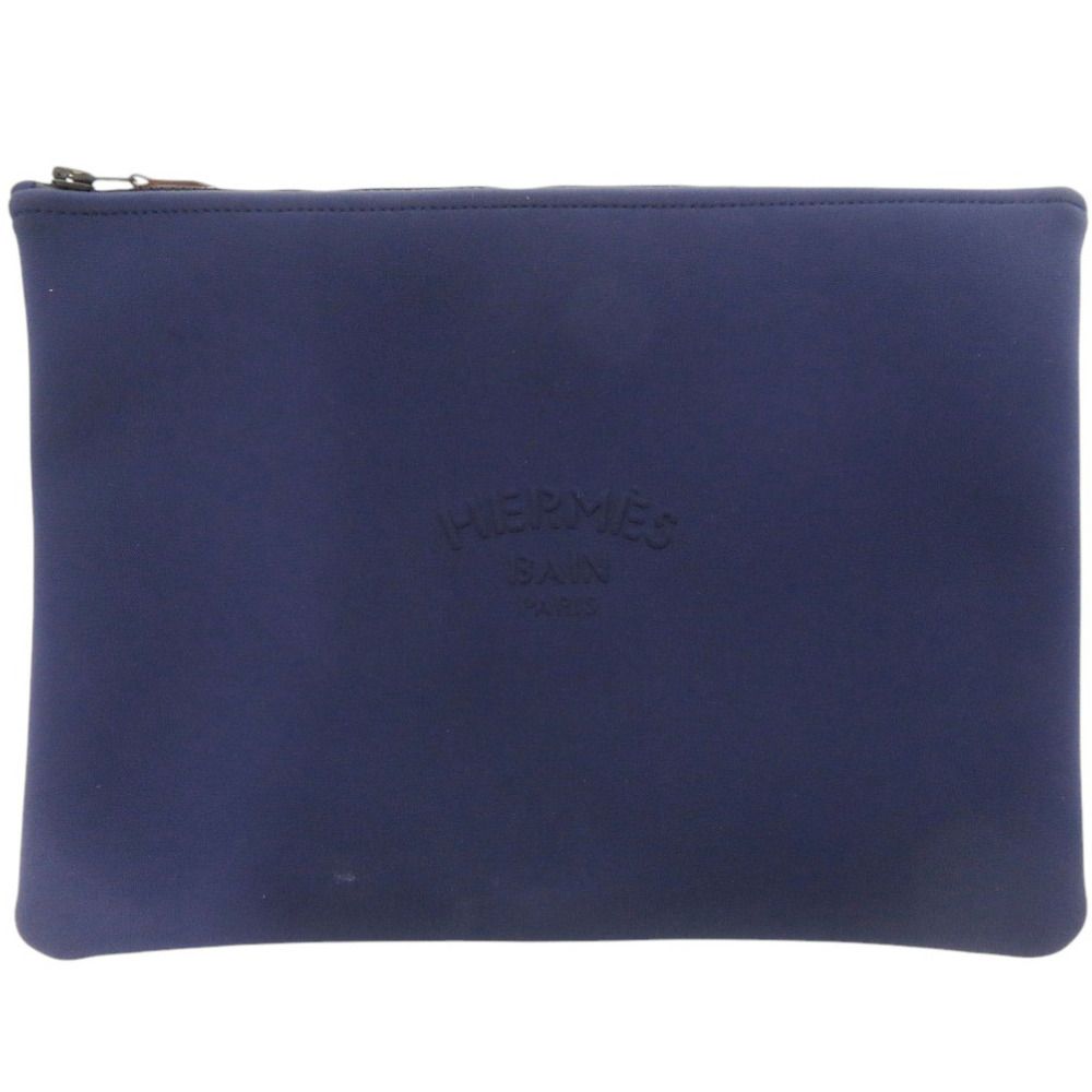Hermes Neobain GM Polyamide Navy Pouch