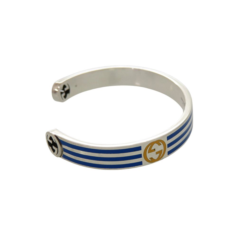 Gucci Adidas Collaboration Bangle 925 Sterling Silver Blue Bracelet — view 3