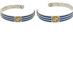 Gucci Adidas Collaboration Bangle 925 Sterling Silver Blue Bracelet — view 6