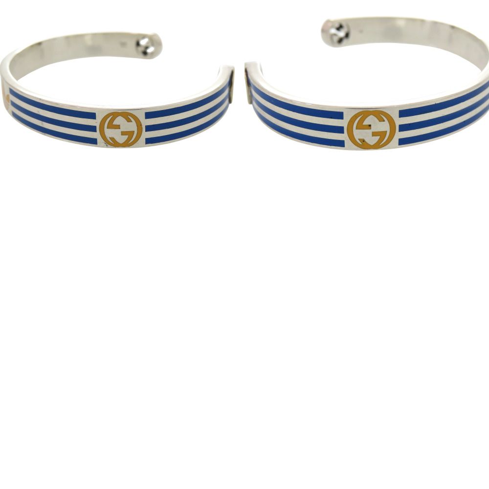 Gucci Adidas Collaboration Bangle 925 Sterling Silver Blue Bracelet — view 6