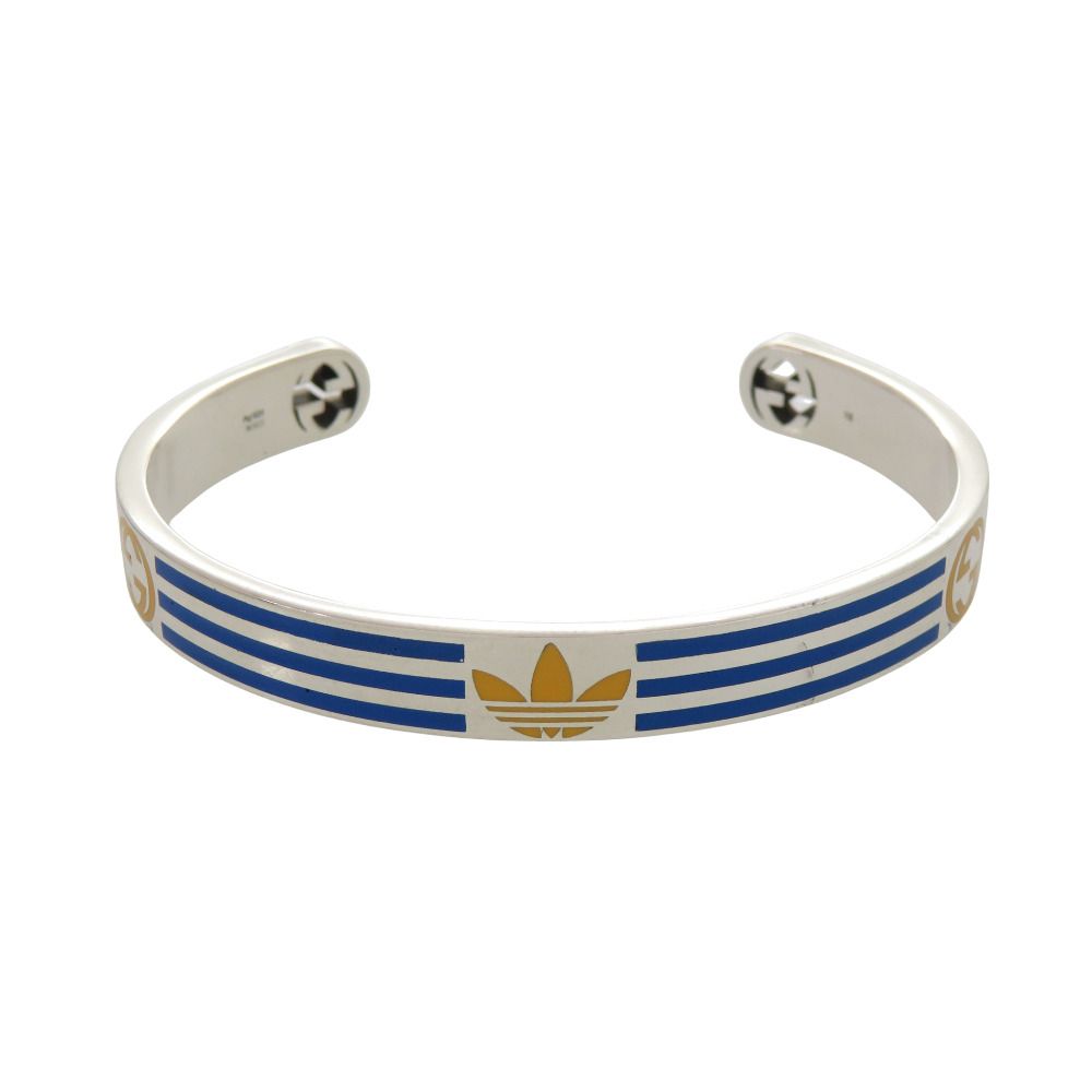 Gucci Adidas Collaboration Bangle 925 Sterling Silver Blue Bracelet