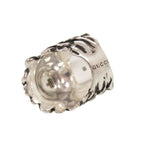 Gucci Lion Head Metal Stone Silver Ring — view 6