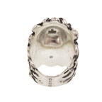 Gucci Lion Head Metal Stone Silver Ring — view 3