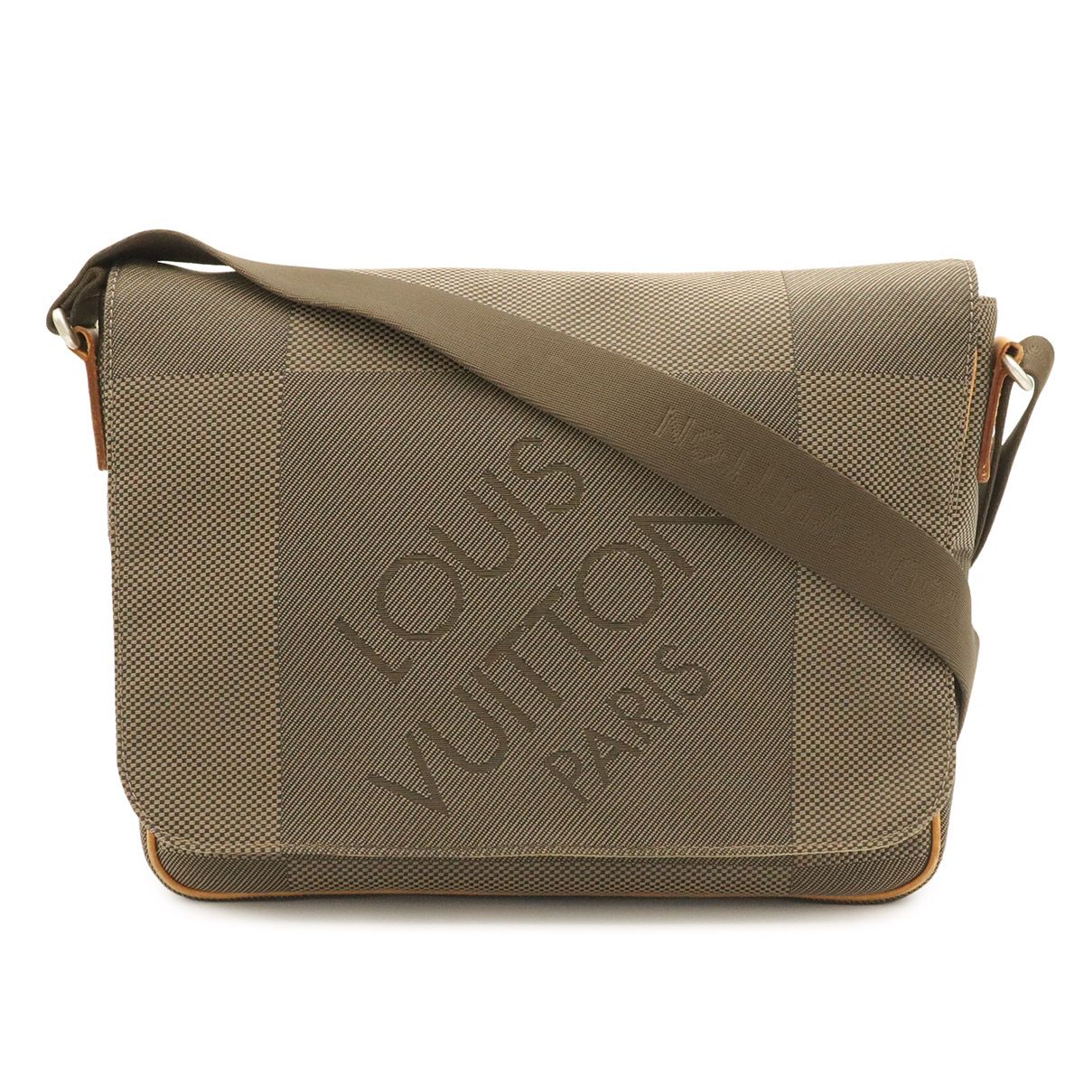 Louis Vuitton Damier Geant Petit Message Messenger Bag Crossbody Tail Khaki