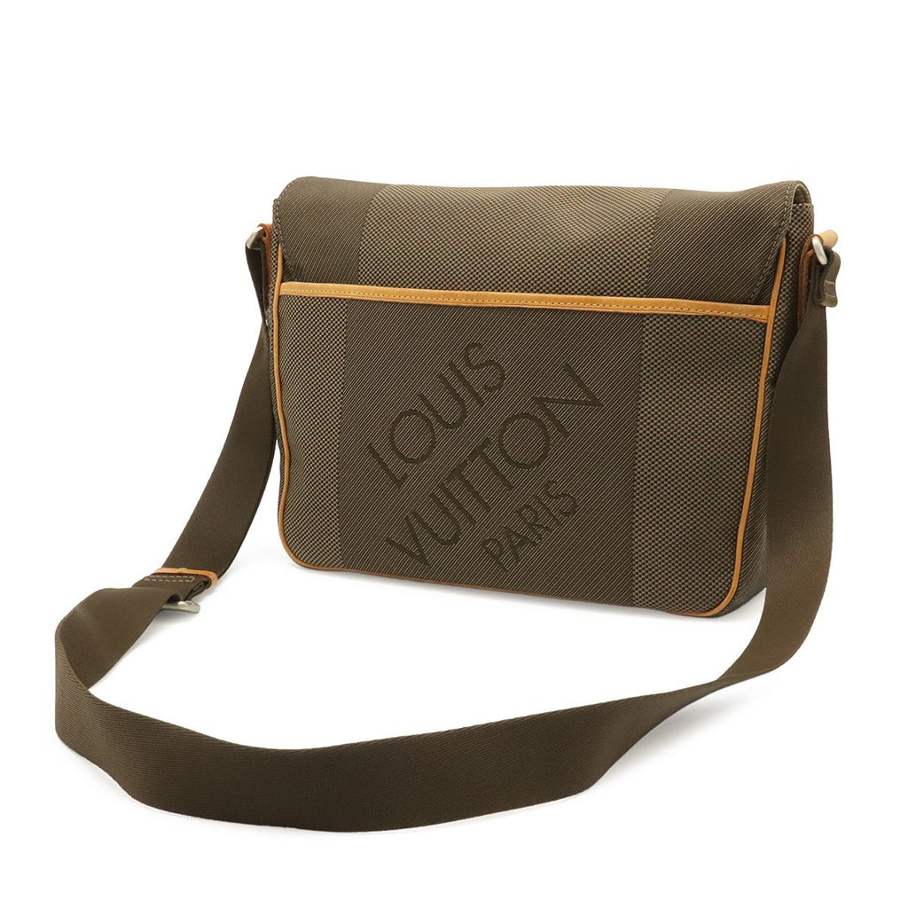 Louis Vuitton Damier Geant Petit Message Messenger Bag Crossbody Tail Khaki — view 2