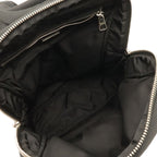 Prada Tessuto Pocket Rubber Logo Backpack Nylon Nero Black Khaki Green Silver — view 6
