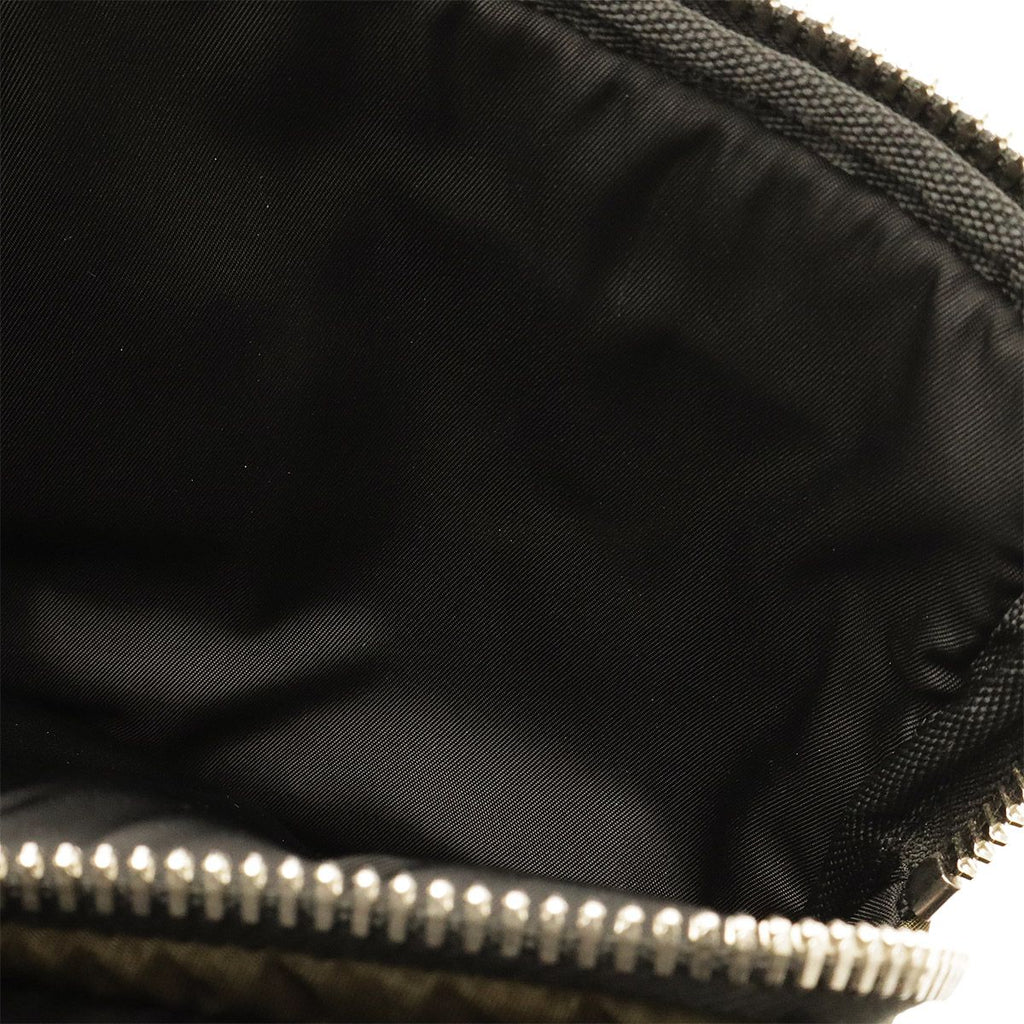 Prada Tessuto Pocket Rubber Logo Backpack Nylon Nero Black Khaki Green Silver — view 8